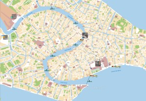Venice top tourist attractions free printable map
